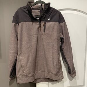 Southern Marsh Two-Tone Pullover Jacket - Light Purple and Gray